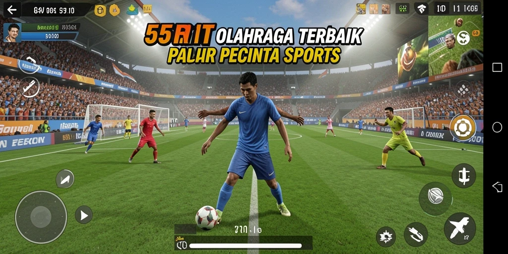 Screenshot menampilkan aksi pertandingan seru dalam 55RT.