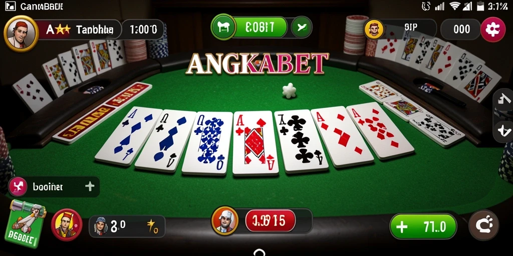 Screenshot ANGKABET menunjukkan keseruan gameplay Gaple yang menantang.