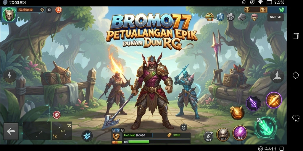 Tangkapan layar dari gameplay RPG yang mendebarkan di BROMO77.