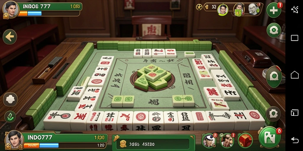 Tampilan menarik dari gameplay Mahjong INDO777.
