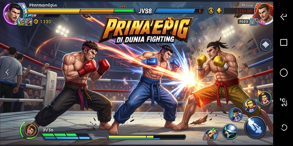 Screenshot dari gameplay JVS88 yang menampilkan pertarungan seru.