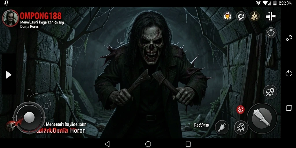 Tampilan gameplay OMPONG188 yang mencekam dan menakutkan.