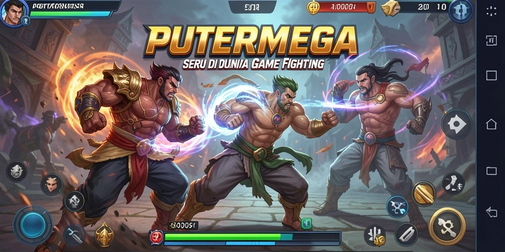 Tampilan gameplay PUTERMEGA dengan aksi pertarungan yang mendebarkan.