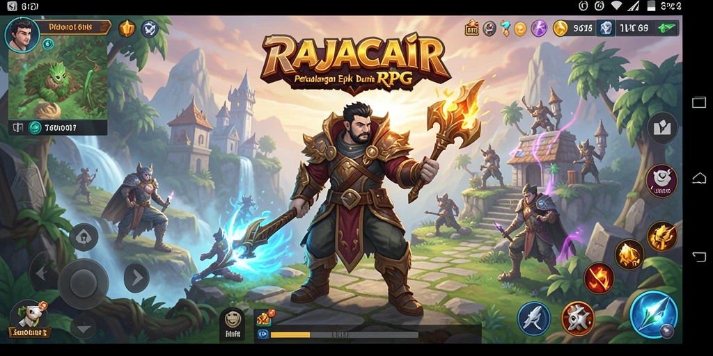 Tangkapan layar menampilkan aksi seru dalam gameplay RPG RAJACAIR.