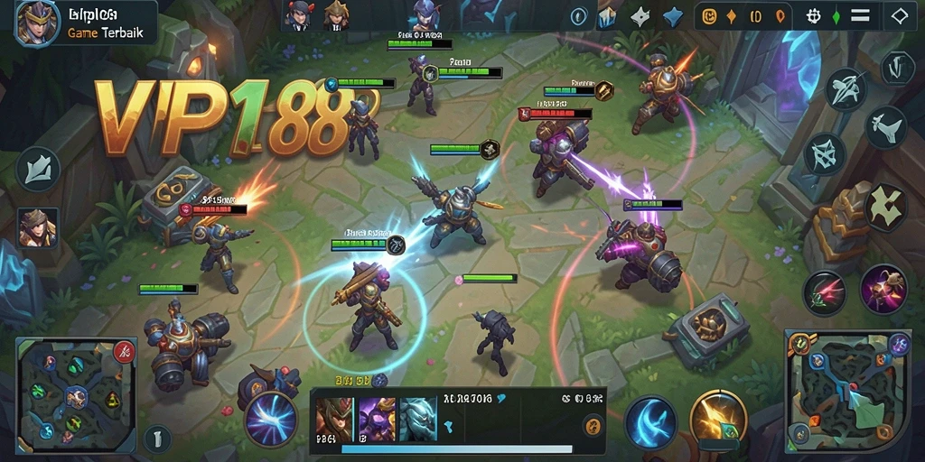 Tampilan gameplay seru dalam duel tim di VIP188.