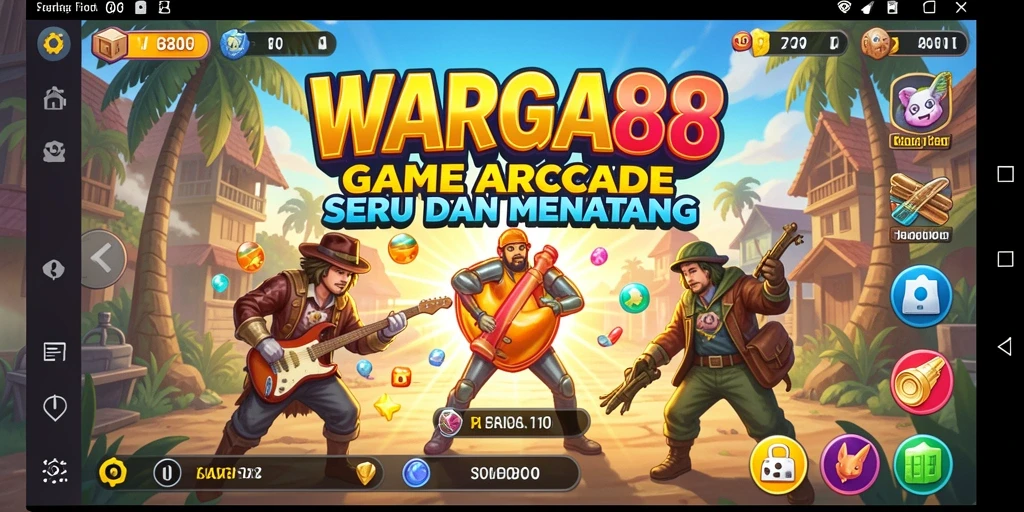 Tangkapan layar menunjukkan gameplay seru di WARGA88.